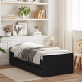 vidaXL Bett mit Schubladen Schwarz 75x190 cm