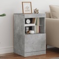 vidaXL Sideboard mit LED-Leuchten Betongrau 41x37x67 cm