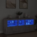 vidaXL Sideboard mit LED-Leuchten Betongrau 162x37x67 cm