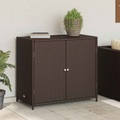 vidaXL Gartenschrank Braun 83x45x76 cm Poly Rattan