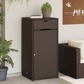 vidaXL Gartenschrank Braun 55x55x111 cm Poly Rattan