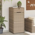 vidaXL Gartenschrank Beige 55x55x111 cm Poly Rattan