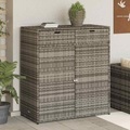 vidaXL Gartenschrank Grau 105x55x113 cm Poly Rattan