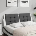 vidaXL, vidaXL Kopfteil-Kissen Schwarz und Weiß 120 cm Kunstleder
