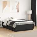 vidaXL Bettgestell mit LED Schwarz 140x190 cm Holzwerkstoff
