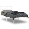 vidaXL Bettgestell mit Kopfteil Metall Weiß 90x200 cm