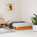 vidaXL Massivholzbett Wachsbraun 90x200 cm Kiefer