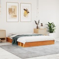 vidaXL Massivholzbett Wachsbraun 120x190 cm Kiefer