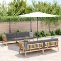 vidaXL, vidaXL 5-tlg. Garten-Sofagarnitur aus Paletten mit Kissen Akazienholz