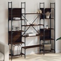 vidaXL Bücherregal Braun Eichen-Optik 155,5x24x166,5 cm Holzwerkstoff