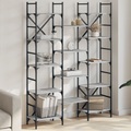 vidaXL Bücherregal Grau Sonoma 127,5x28,5x172,5 cm Holzwerkstoff