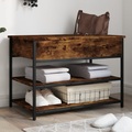 vidaXL, vidaXL Schuhbank Räuchereiche 70x42,5x50 cm Holzwerkstoff