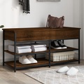 vidaXL, vidaXL Schuhbank Braun Eichen-Optik 100x42,5x50 cm Holzwerkstoff