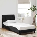 vidaXL Bettgestell mit Kopfteil Schwarz 90x190 cm Samt