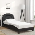 vidaXL Bettgestell mit Kopfteil Schwarz 80x200 cm Kunstleder