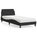 vidaXL Bett mit Matratze Schwarz 80x200 cm Samt