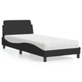 vidaXL Bett mit Matratze Schwarz 90x190 cm Samt