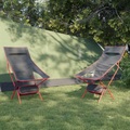 vidaXL, vidaXL Campingstühle 2 Stk. Klappbar Schwarz Oxford-Gewebe Aluminium