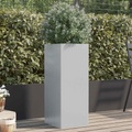 vidaXL Pflanzkübel Silbern 32x27,5x75 cm Verzinkter Stahl