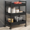 vidaXL, vidaXL Küchenwagen Schwarz 50x30x70 cm Holzwerkstoff