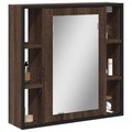 vidaXL Bad-Spiegelschrank Braun Eiche-Optik 60x16x60cm Holzwerkstoff