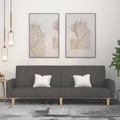 vidaXL Schlafsofa 2-Sitzer Dunkelgrau Stoff