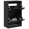 vidaXL Schuhschrank Schwarz 60x34x96,5 cm Holzwerkstoff