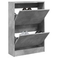 vidaXL Schuhschrank Betongrau 60x21x87,5 cm Holzwerkstoff