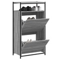 vidaXL Schuhschrank Grau Sonoma 60x34x112 cm Holzwerkstoff