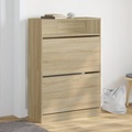 vidaXL Schuhschrank mit 2 Klappen Sonoma-Eiche 80x34x116 cm