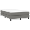 vidaXL, vidaXL Boxspringbett mit Matratze Dunkelgrau 120x190 cm Stoff