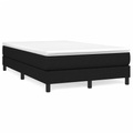 vidaXL, vidaXL Boxspringbett mit Matratze Schwarz 120x190 cm Stoff
