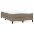 vidaXL, vidaXL Boxspringbett mit Matratze Taupe 120x190 cm Stoff