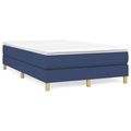 vidaXL, vidaXL Boxspringbett mit Matratze Blau 120x190 cm Stoff