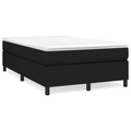 vidaXL, vidaXL Boxspringbett mit Matratze Schwarz 120x190 cm Stoff