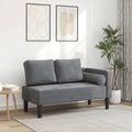 vidaXL Chaiselongue mit Kissen Dunkelgrau Samt