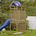 vidaXL Spielturm mit Kletterwand 110,5x52,5x215 cm Kiefernholz