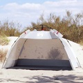 vidaXL, vidaXL Strandzelt 2 Personen Grau Quick Release Wasserdicht
