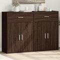 vidaXL Sideboards 2 Stk. Braun Eichen-Optik 60x30x84 cm Holzwerkstoff