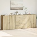 vidaXL Sideboards 3 Stk. Sonoma-Eiche Holzwerkstoff