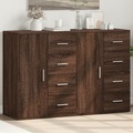 vidaXL Sideboards 2 Stk. Braun Eichen-Optik 59x39x80 cm Holzwerkstoff