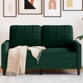 vidaXL 2-Sitzer-Sofa Dunkelgrün 120 cm Samt