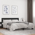 vidaXL Bettgestell Schwarz 200x200 cm Holzwerkstoff und Metall