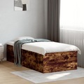 vidaXL Bettgestell Räuchereiche 90x200 cm Holzwerkstoff