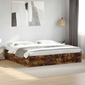 vidaXL Bettgestell Räuchereiche 180x200 cm Holzwerkstoff