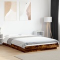 vidaXL Bettgestell Räuchereiche 140x200 cm Holzwerkstoff