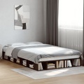 vidaXL Bettgestell Braun Eichen-Optik 120x190 cm Holzwerkstoff