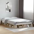 vidaXL Bettgestell Sonoma-Eiche 120x200 cm Holzwerkstoff