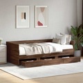 vidaXL Tagesbett Schubladen Braun Eiche-Optik 90x190 cm Holzwerkstoff