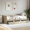 vidaXL Tagesbett mit Schubladen Sonoma-Eiche 75x190 cm Holzwerkstoff